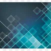 蓝色光效方形背景矢量图
