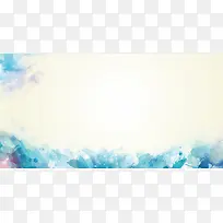 蓝白水彩背景