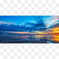 海边落日背景图