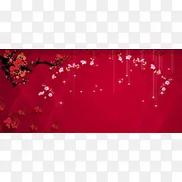 淘宝几何红色背景