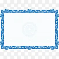蓝色合格证书背景素材