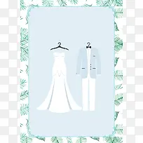 婚礼礼服海报背景