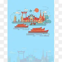 新加坡旅游海报背景