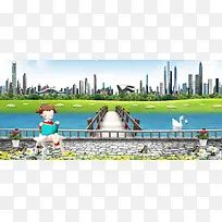 插画背景