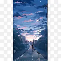归家插画H5背景