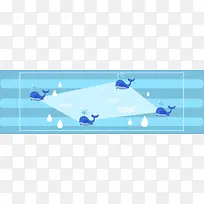 简约清夏日海豚电商banner
