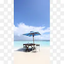 夏日旅游沙滩背景