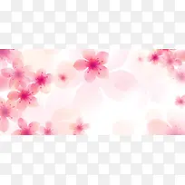 樱花浪漫简约banner背景