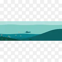 蓝色母婴卡通背景banner
