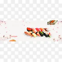 淘宝美食日式寿司全屏海报PSD模版ban