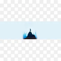 卡通剪影胜利背景banner
