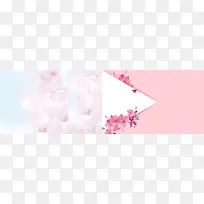 粉色花瓣梦幻banner背景