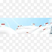雪景设计banner背景