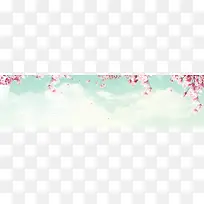 春季清新浅蓝色电商海报背景