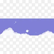 紫色扁平云朵背景