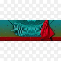 大气女士大衣质感绿色banner