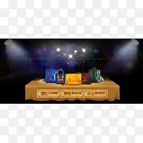 黑色炫酷光束背景banner