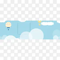 卡通几何蓝色banner背景