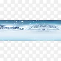 电商服饰梦幻雪景背景banner