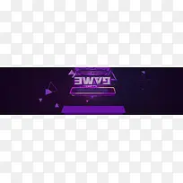 黑紫色几何渐变淘宝海报banner背景