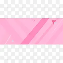 粉色扁平几何上新背景banner