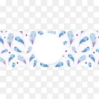 淘宝女装文艺羽毛背景banner