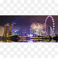 城市夜景海报素材