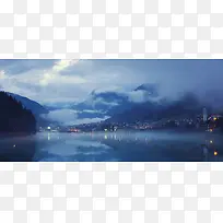 迷雾城市海报背景