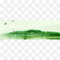 山水飞鸟摄影背景