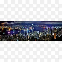 城市夜景海报素材