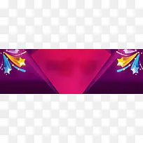 紫色扁平banner背景