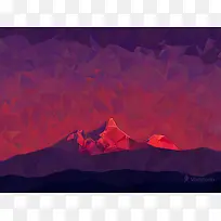 紫色水晶火山背景图