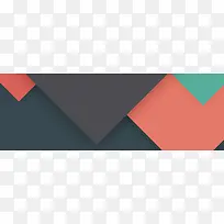 简约炫彩个性多边形背景banner
