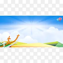 卡通创意校园招聘宣传海报