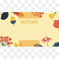 温暖黄色蘑菇秋天背景素材