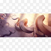 创意木雕家居装饰背景banner