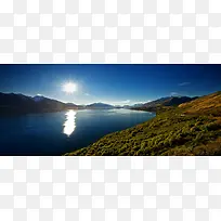 大山河流背景