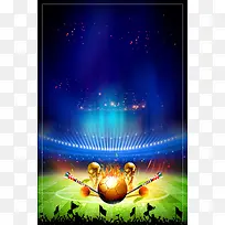 激情2018俄罗斯世界杯宣传海报