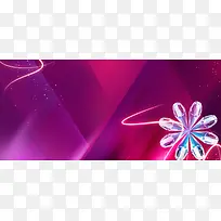 电商天猫炫酷几何水晶花光束炫酷背景banner