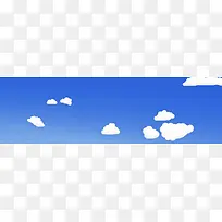 扁平蓝色天空白云背景