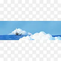 卡通海洋背景banner