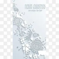 圣诞节白色背景海报