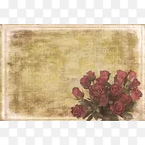 牛皮纸红玫瑰背景图