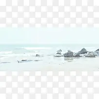 大海浪花海滩风景摄影banner
