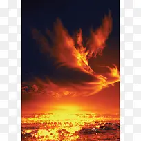 火烧云背景图