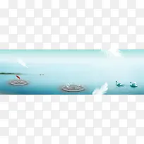 清爽淘宝海报背景