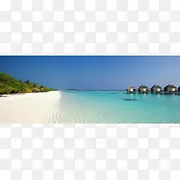唯美简约海滩摄影背景