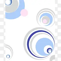 清新圆环几何简约背景素材
