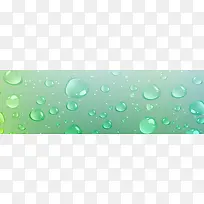 水晶绿透明水滴背景