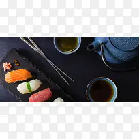 寿司美食背景图